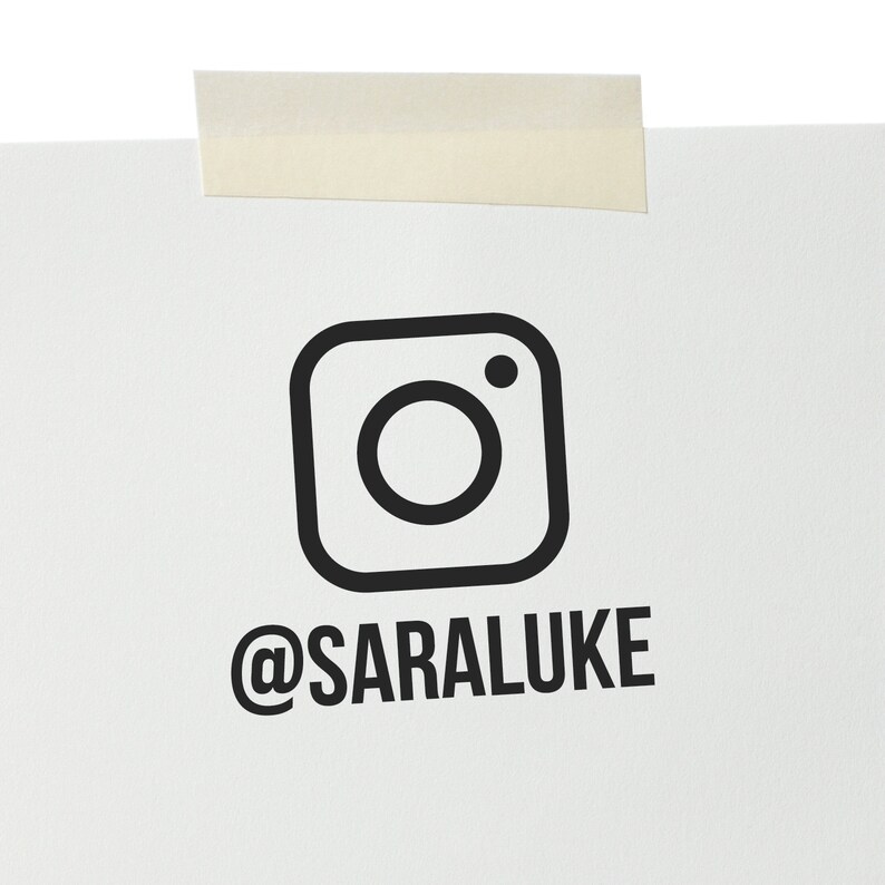 Branding Instagram Stamp Custom Instagram Handle Stamp for Etsy Canada