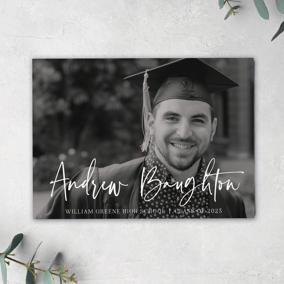 Simple Graduation Announcement Card, Party Invitation, 2023 Graduation