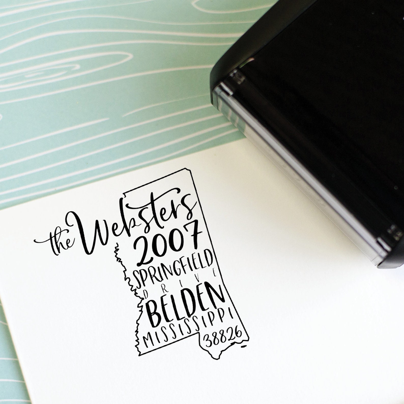 Mississippi Address Stamp Self Inking Return Address Stamp Etsy