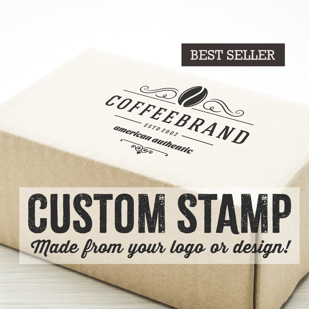 Large Custom Stamp 4 5 6 7 or 8 Custom Logo Stamp Custom Rubber Stamp Large Custom  Stamps Business Stamp Bag Stamp 