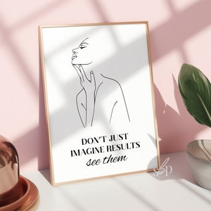 Skincare Clinic Decor, Laser Clinic Room decor, esthetician decor, skincare wall art, esthetician wall art, Don&#39;t imagine results see them
