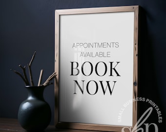 Real Estate Signs, Book Now Appointments Sign, Real Estate Quotes, Office Decor, Realtor office prints, realtor wall art, Real Estate Poster