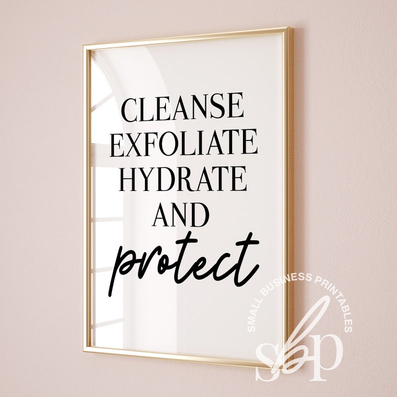 Skincare Quotes, Facial Wall Art, Spa Decor, Facial Wall Decor ...