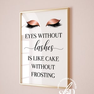 Eyelashes wall art, Eyelashes Print, Lash Artist, Lash Technician, Lash Tech Wall Art, Eyelash Decor, Beauty Salon Decor, Makeup Room Print
