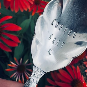 Vintage Silver Coffee Spoon, &quot;Coffee Brat&quot; Vintage Silver Coffee Spoon