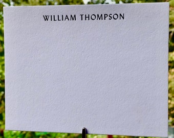 50 Letterpress Personalized Note Cards, with Envelopes