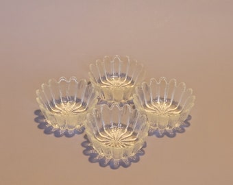 x4 Holmegaard Textured Glass Flower Bowls Sidse Warner Small Salad or Dessert Size