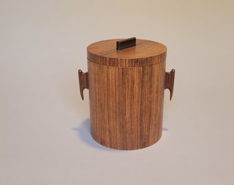 Rosewood Ice Bucket Mid Century Modern Barware Jean Gillon Style