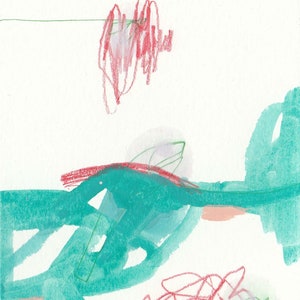 original abstract painting on paper, the future we see