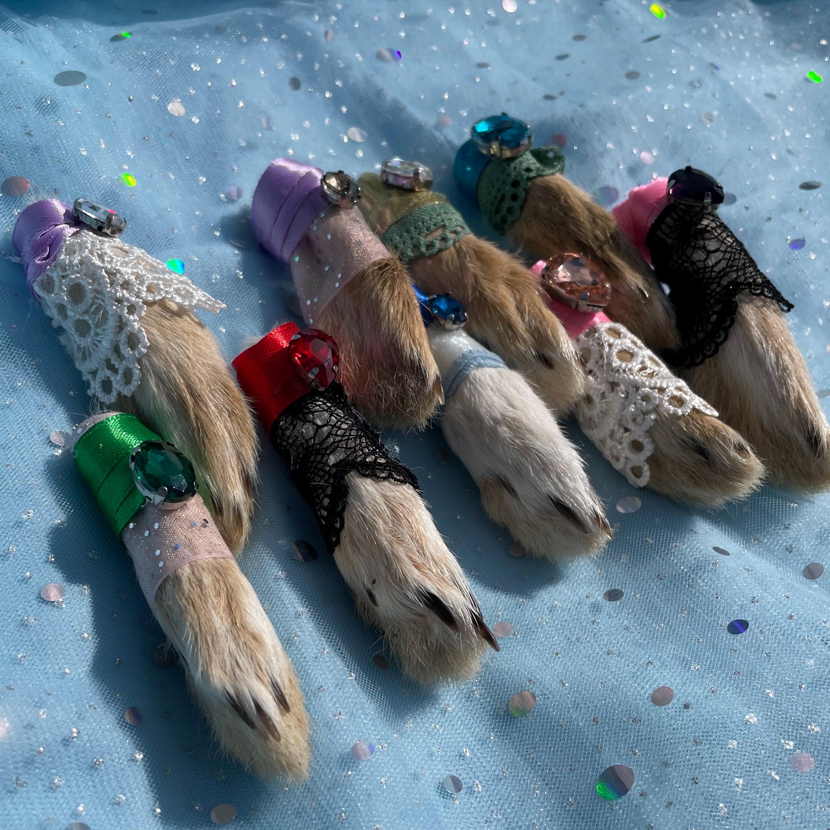 Fake Rabbit Paws Cuffed Rabbit Paws - Etsy