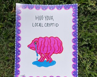 Hug Your Local Cryptid - A Squonk Art Print