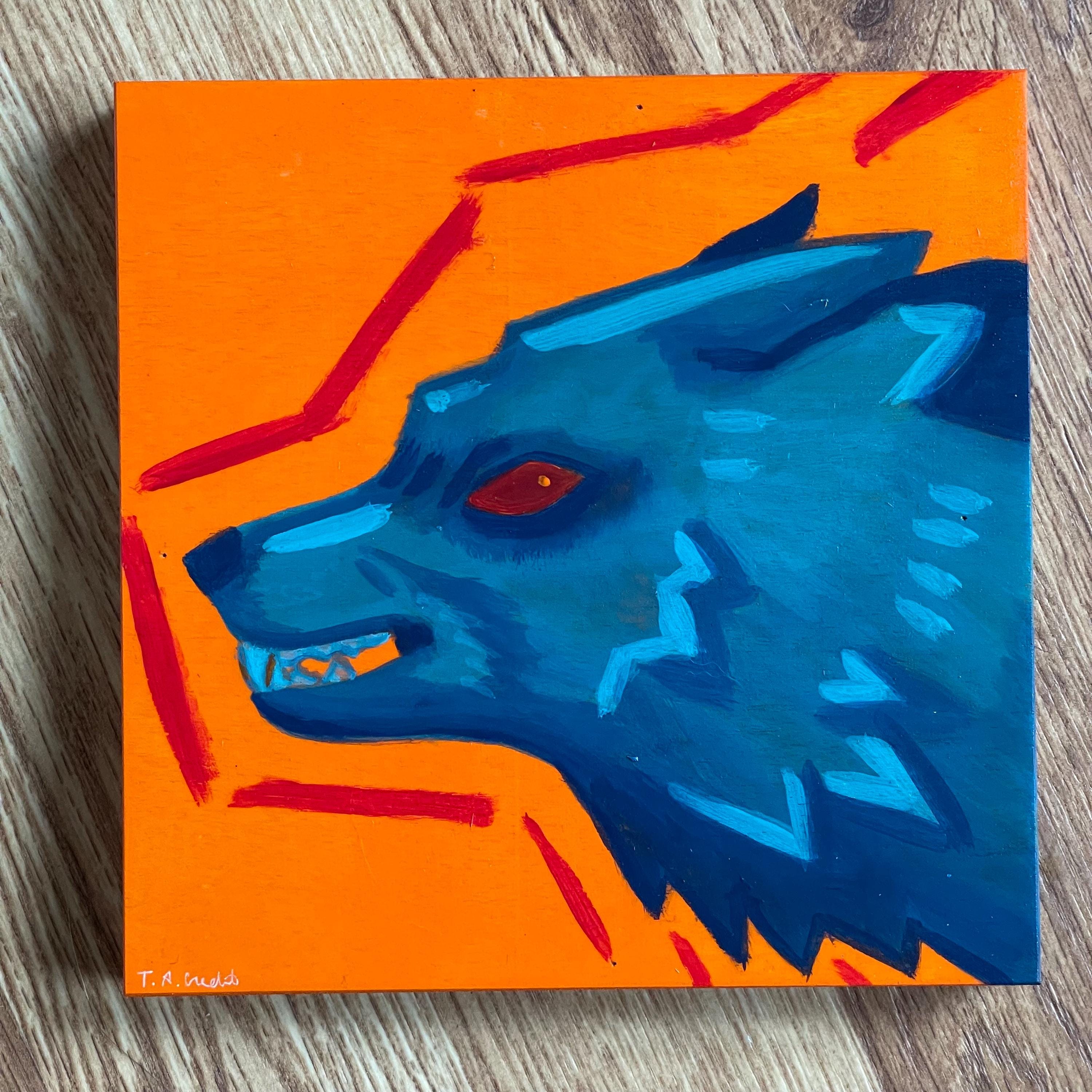 見た - オリジナルのアクリル画の犬の絵画 - Etsy 日本