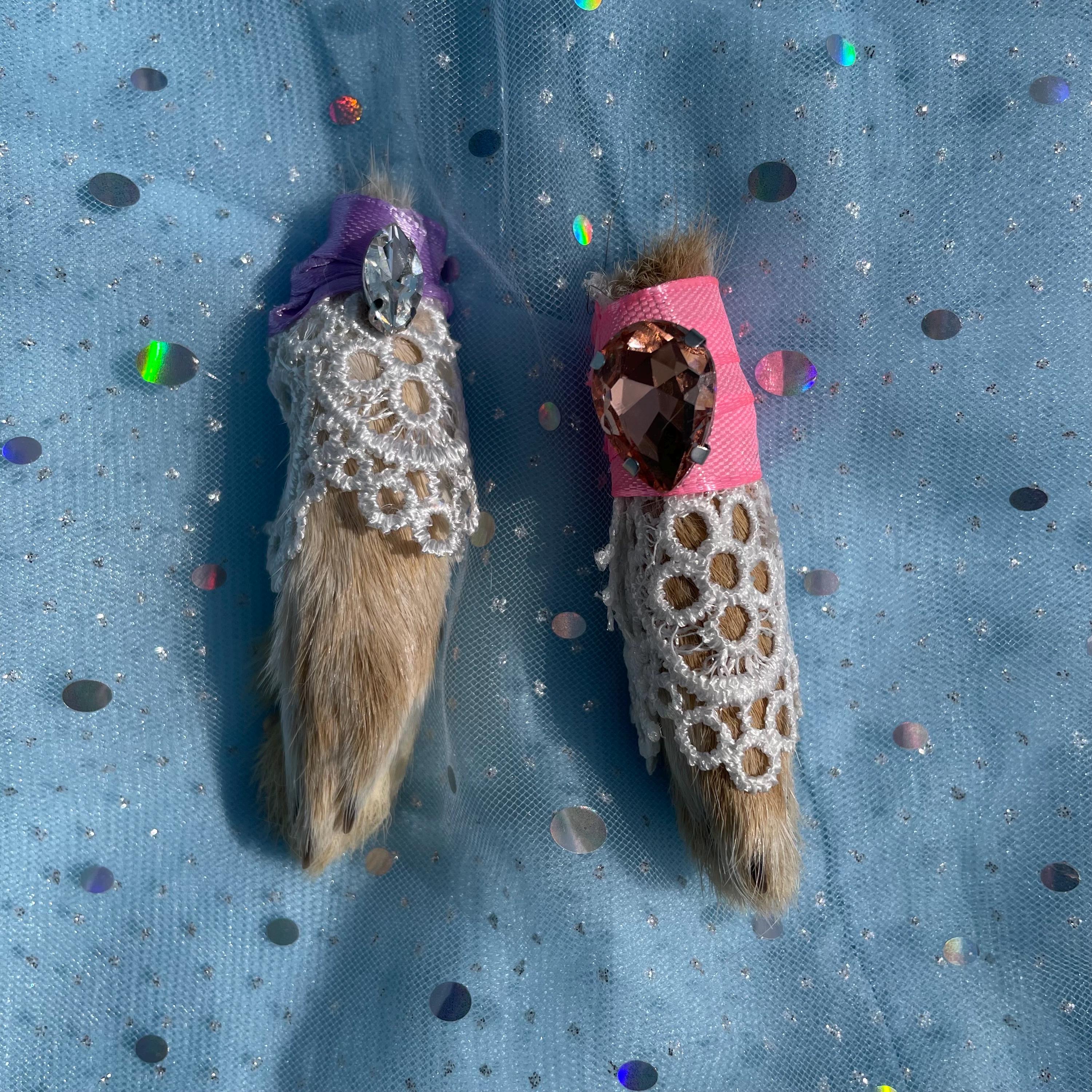 Fake Rabbit Paws Cuffed Rabbit Paws - Etsy