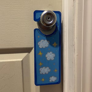 Clouds and Stars - A “Do Not Disturb” Doorknob Hanger