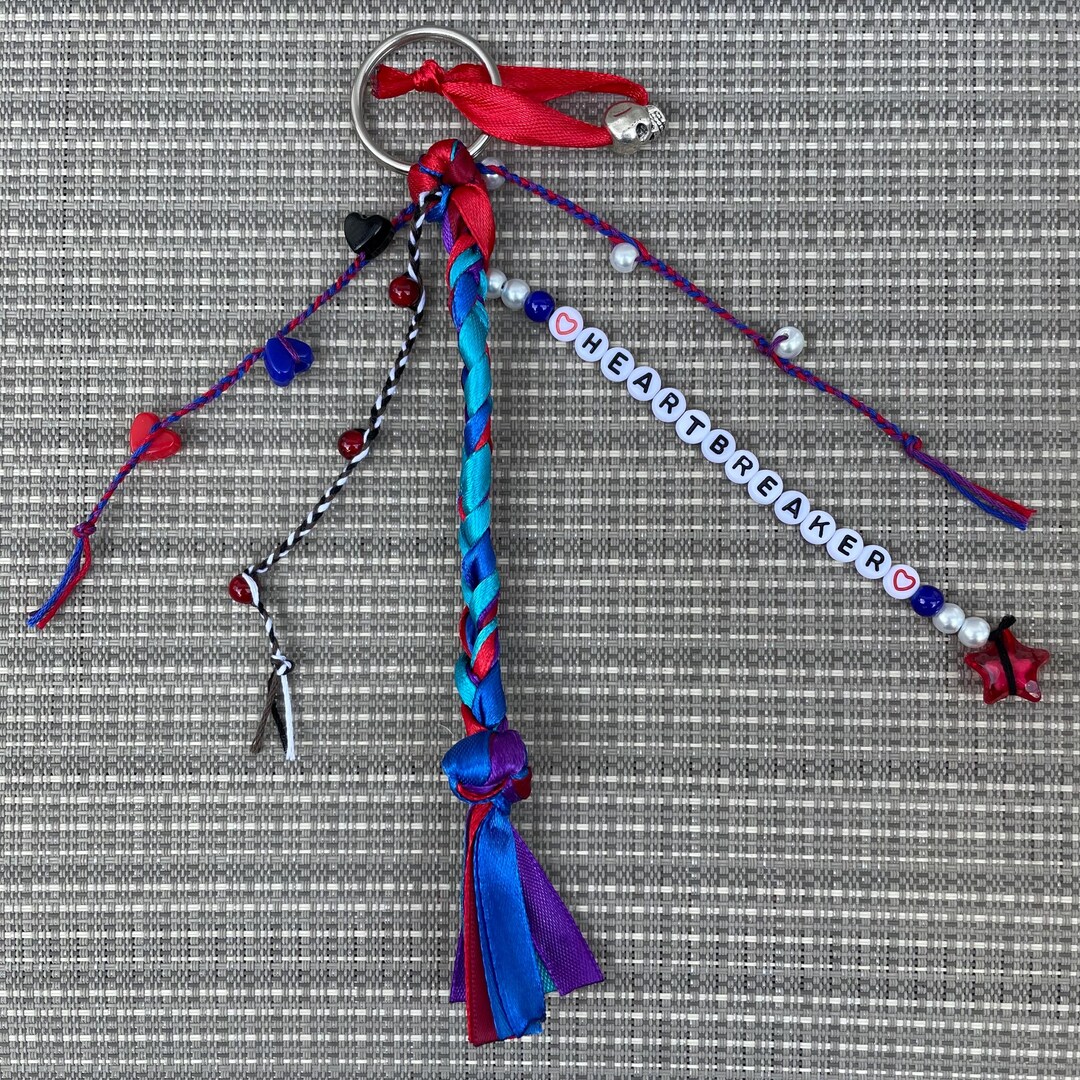 Embroidered Keychains Punk Heartbreaker Keychain: Punk Braided Tassel Keychain - Etsy