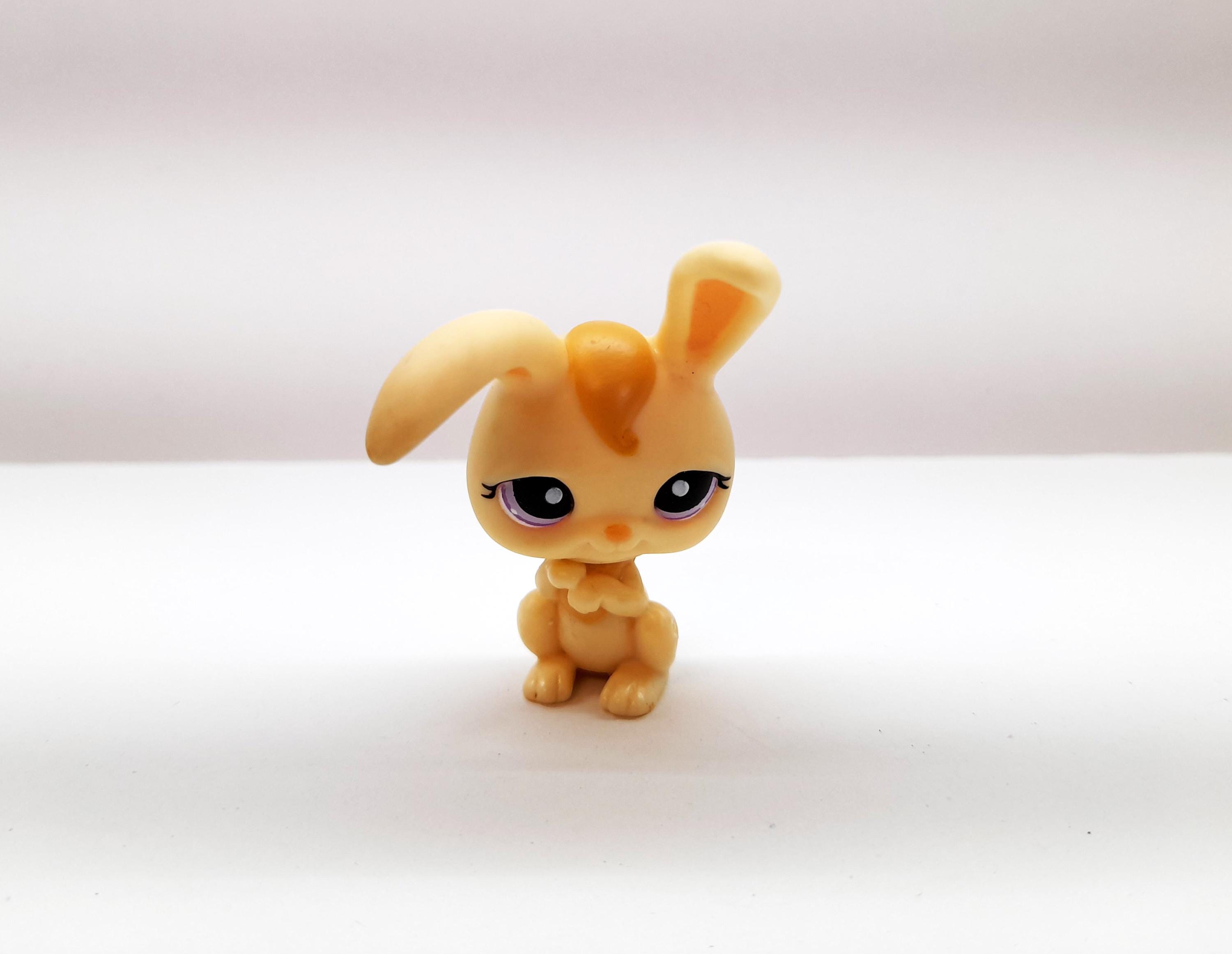 Figurine Littlest Pet Shop Hasbro Lapin De Garenne #1089 Beige Marron Yeux Violet - Occasion