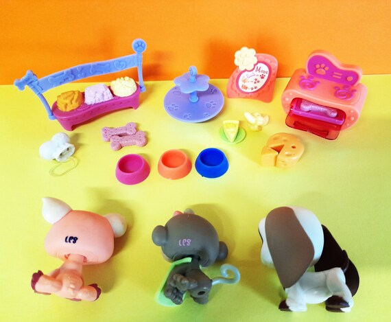 LPS Littlest Pet Shop #1593 #1594 #1595 Basset Hound, Pig, Monkey