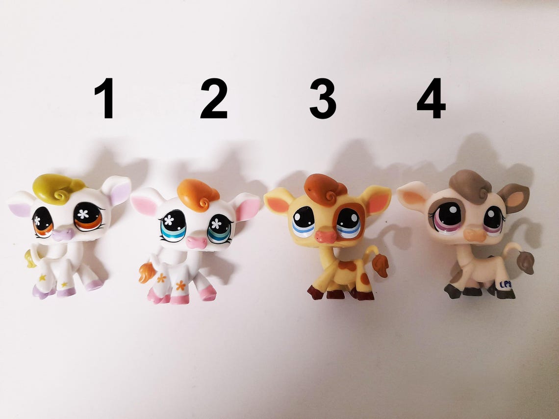 Farm Hasbro Littlest Pet Shop Farm Animals #783 #877 #970 #1351 Cow / Cows Hasbro ...