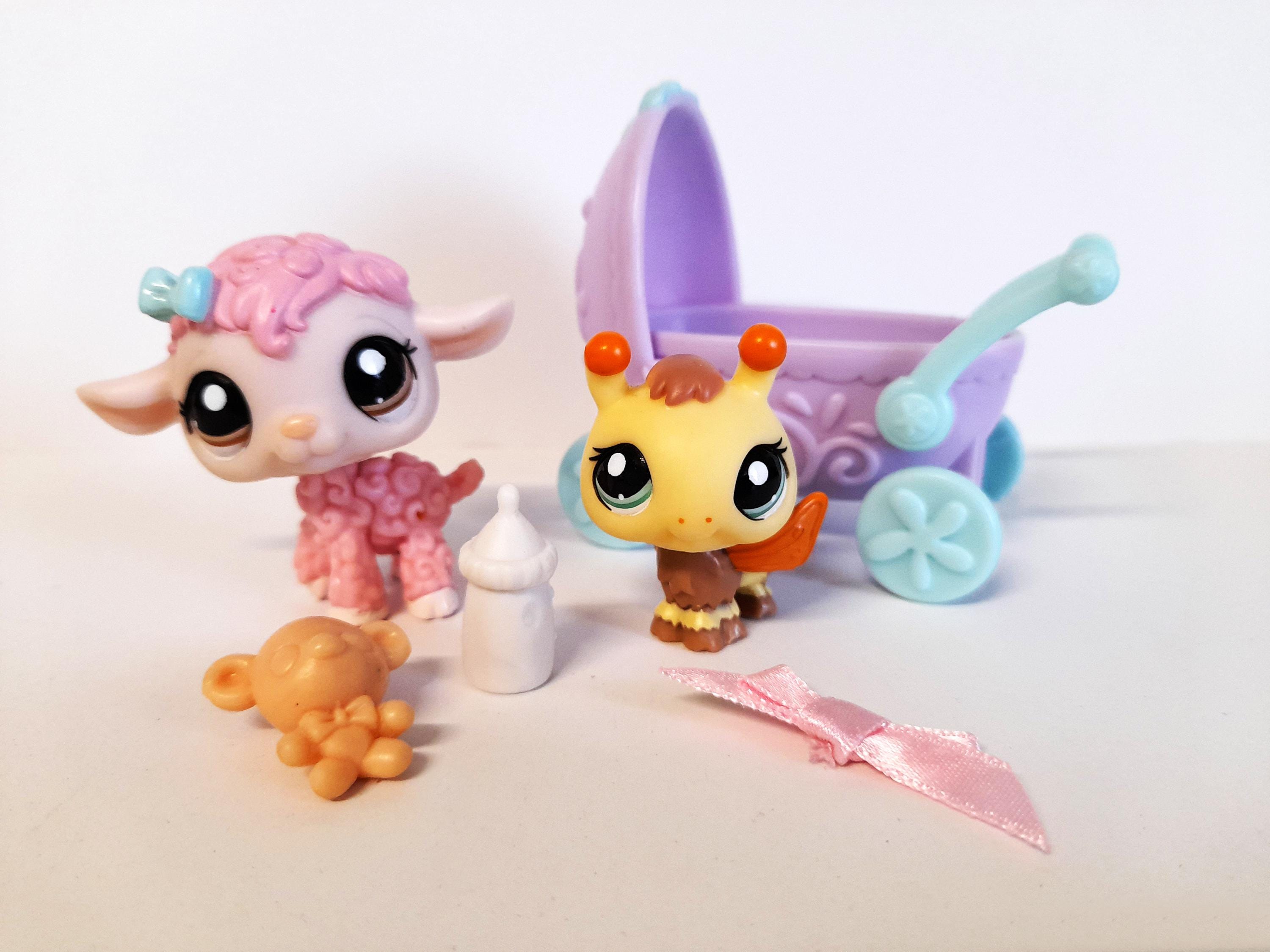 LPS Littlest Pet Shop #1985 Lamb #1986 Bee Complete Vintage Hasbro