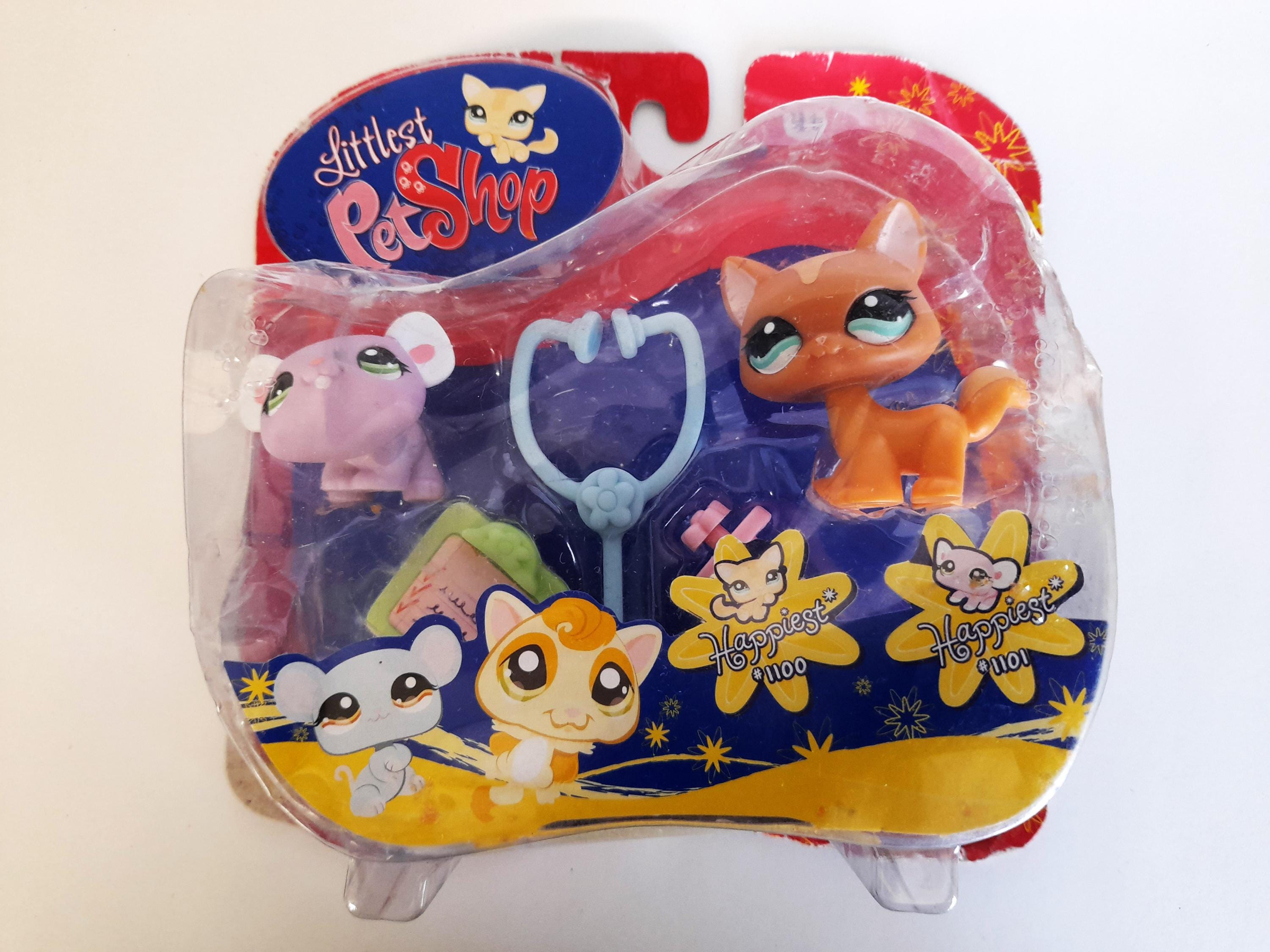 Littlest Pet Shop #1100 Cat #1101 Mouse NEW LPS Vintage Hasbro - Etsy