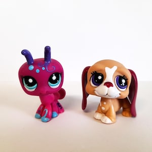 LPS Littlest Pet Shop Ant #1784 and Basset Hound #1785 Hasbro Authentic