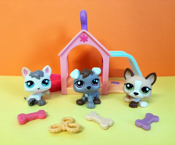 Littlest Pet Shop Triplets Puppies Dogs 1876 1877 1878 Petriplets Hasbro Original Lps Etsy