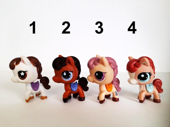 LITTLEST PETSHOP LPS #1621 Hasbro Horse Cheval Poney Caramel Mauve Yeux Vert EUR 10,90 - FR