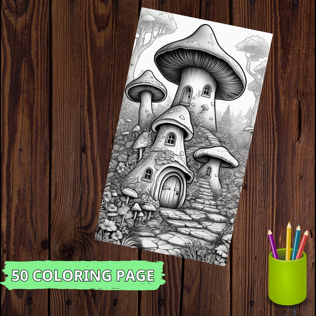 Magic Forest Coloring Pages, 50 Unique and Intricate Pages Perfect for Adult Relaxation and ...