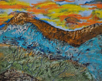 Terra Rustica I - encaustic mixed media painting