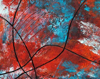 Abstract #3 - cold wax and oil painting