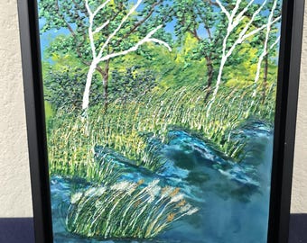 On the bayou - encaustic painting