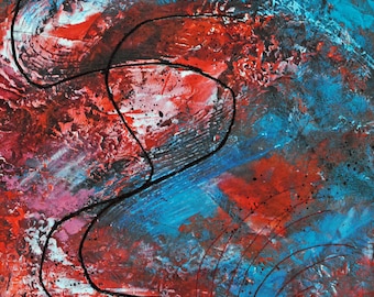 Abstract #1 - cold wax and oil painting