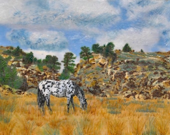 Ranch hand - encaustic painting