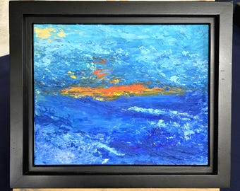 Waves of sunrise - fine art painting.