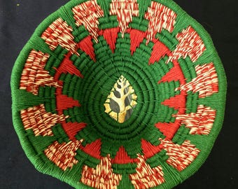 Candy cane Christmas basket - handmade basket
