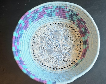 Seashell basket - handmade basket