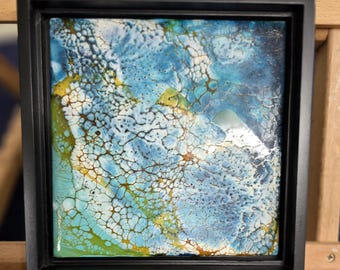 Coral Bubbles II - encaustic painting