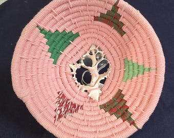 Pink Christmas - handmade basket