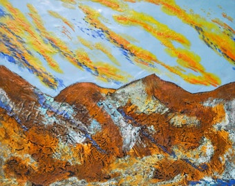 Terra Rustica II - encaustic wax painting