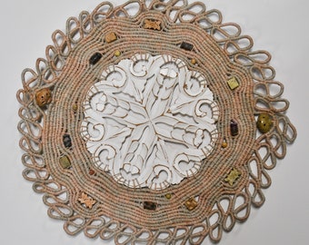 Breezeway - hand coiled basket/wall hanging.