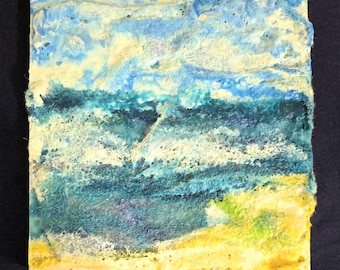 Waves and foam - seaside ocean painting