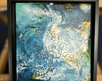 Coral Bubbles I - encaustic painting