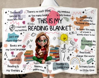 Coperta con cappuccio indossabile personalizzata per amanti dei libri: coperta personalizzata per lettori