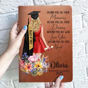 Aangepaste afstudeercadeaus voor haar, gepersonaliseerd leren dagboek, dochterklas van 2025 College - PHD-afstudeercadeaus, masterdiploma's