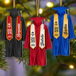 Gepersonaliseerd afstudeerornament 2025: aandenken pet en toga