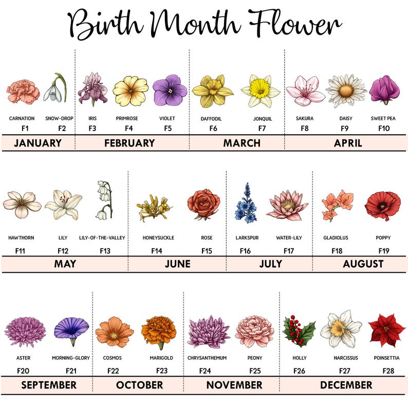 Personalized Birth Month Flower Reading Pillow With Book Pocket - Etsy