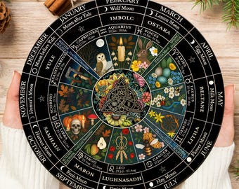 Wooden Wheel Of The Year: Pagan Wiccan Calendar