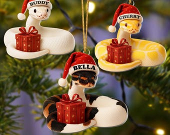 Personalized Ball Python Christmas Ornament 2026: Reptile Lover Gift