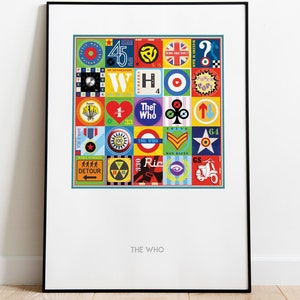 The Who Poster Print - Pop Art - The Who Music Art Print - Mod - Rock- Wall Decor - Birthday Christmas Gift