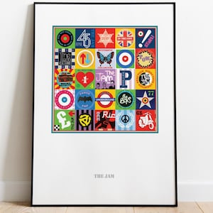 The Jam Poster Print - Pop Art - Paul Weller Music Art Print - Mod - Punk - Soul - Wall Decor - Birthday Gift